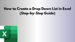 📊 How to Create a Drop-Down List in Excel (Step-by-Step Guide) | Basic