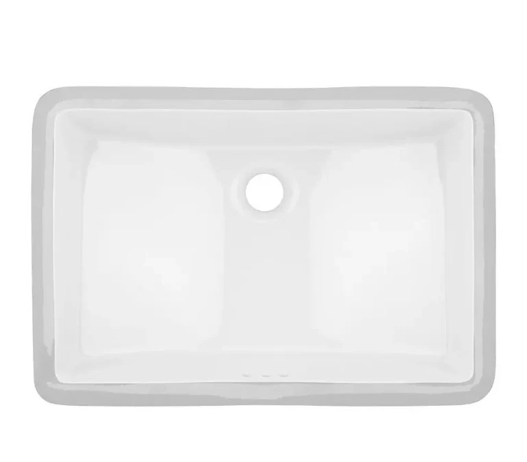 New Overton Rectangular Porcelain Undermount Bathroom Sink by Signatur