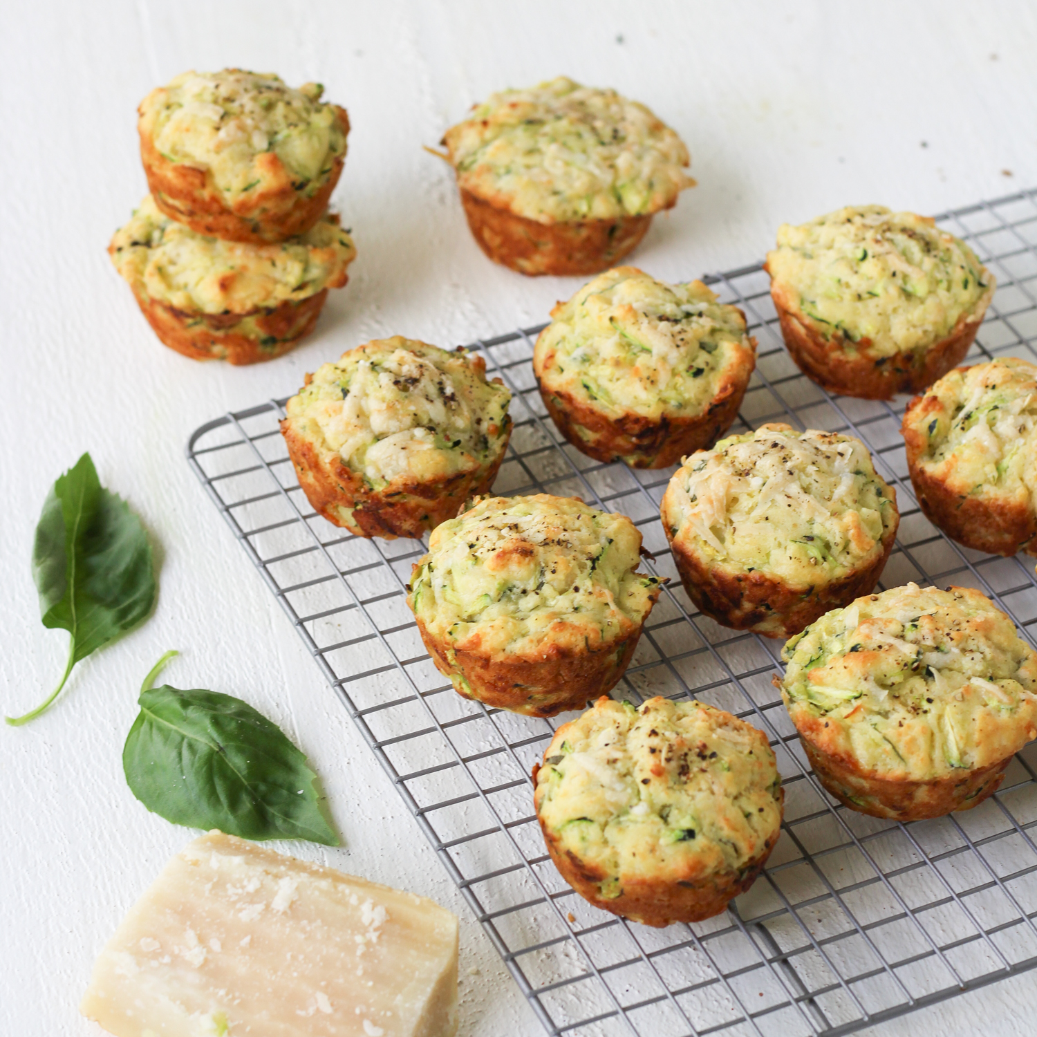 Zucchini Parmesan Muffins Basics