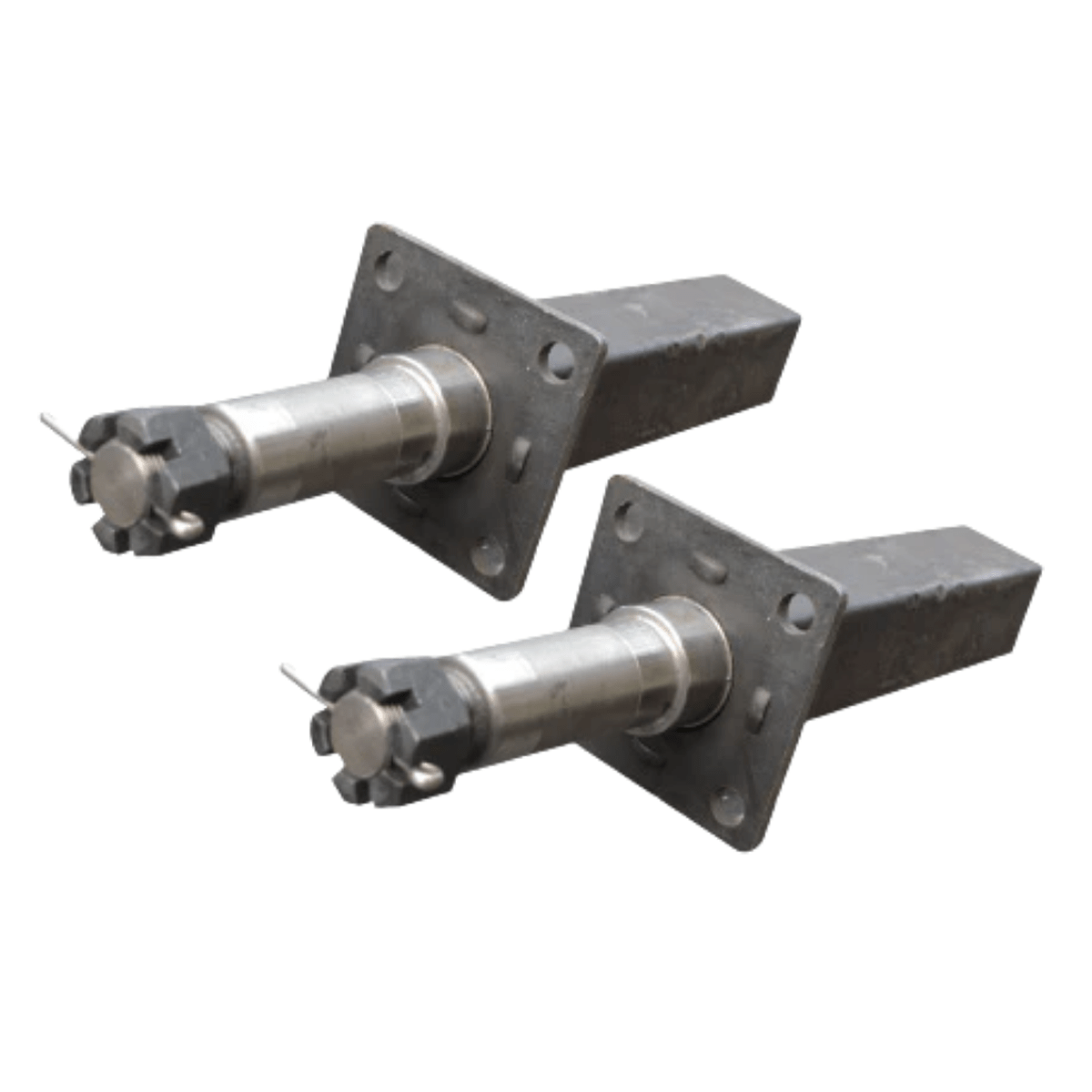 BTP x2 PARALLEL TRAILER STUB AXLES ELECTRIC BRAKE MOUNTS ⋆ Basic