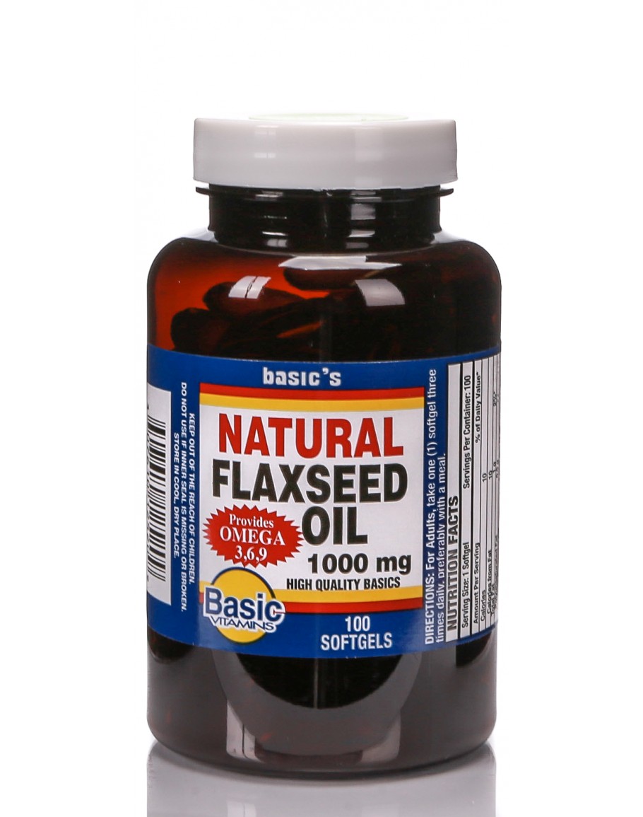 FLAXSEED OIL 1000mg. Softgels