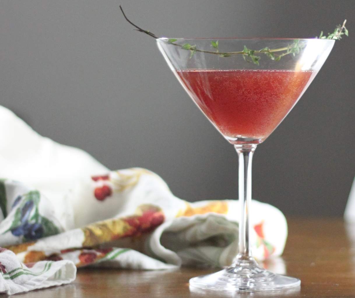 Pomegranate Spice Martini Basil And Bubbly