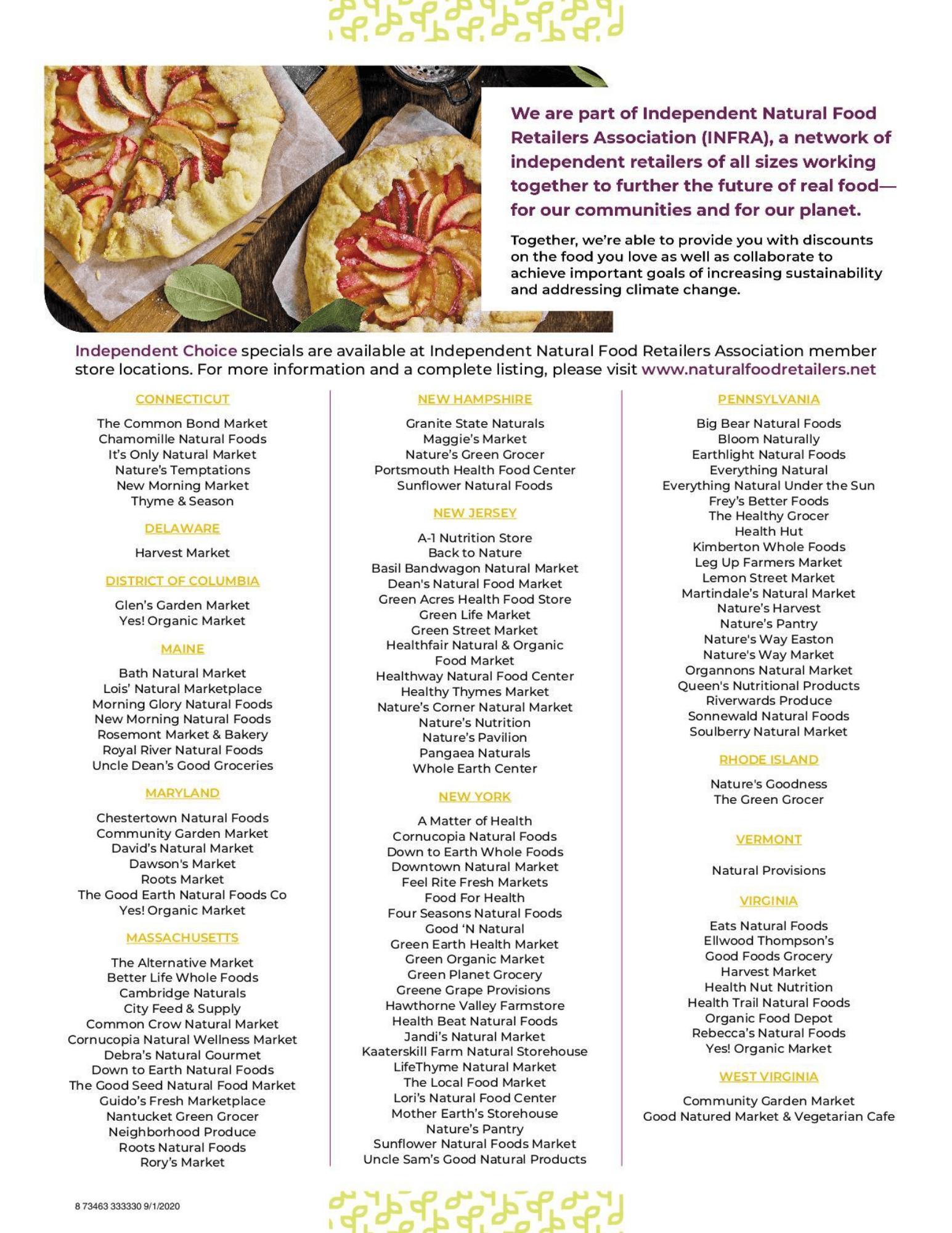 Basil Bandwagon Natural Market Monthly Sales Flyer