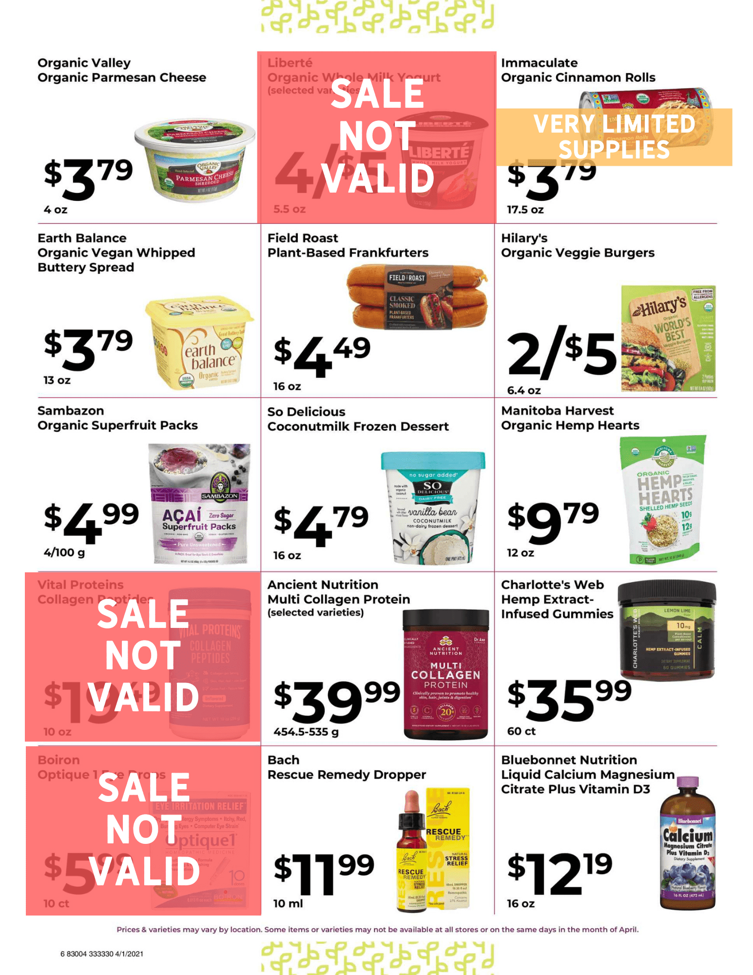 Basil Bandwagon Natural Market Monthly Sales Flyer