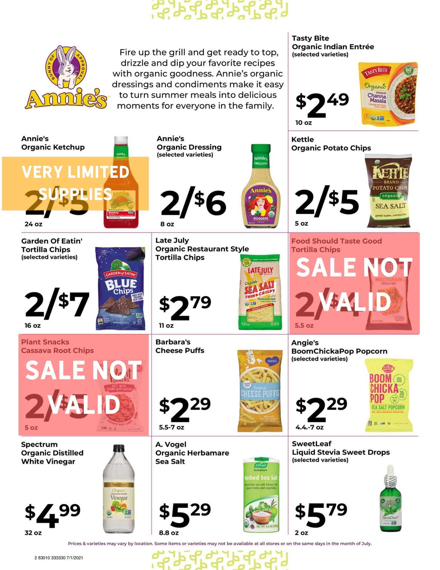 Basil Bandwagon Natural Market Monthly Sales Flyer