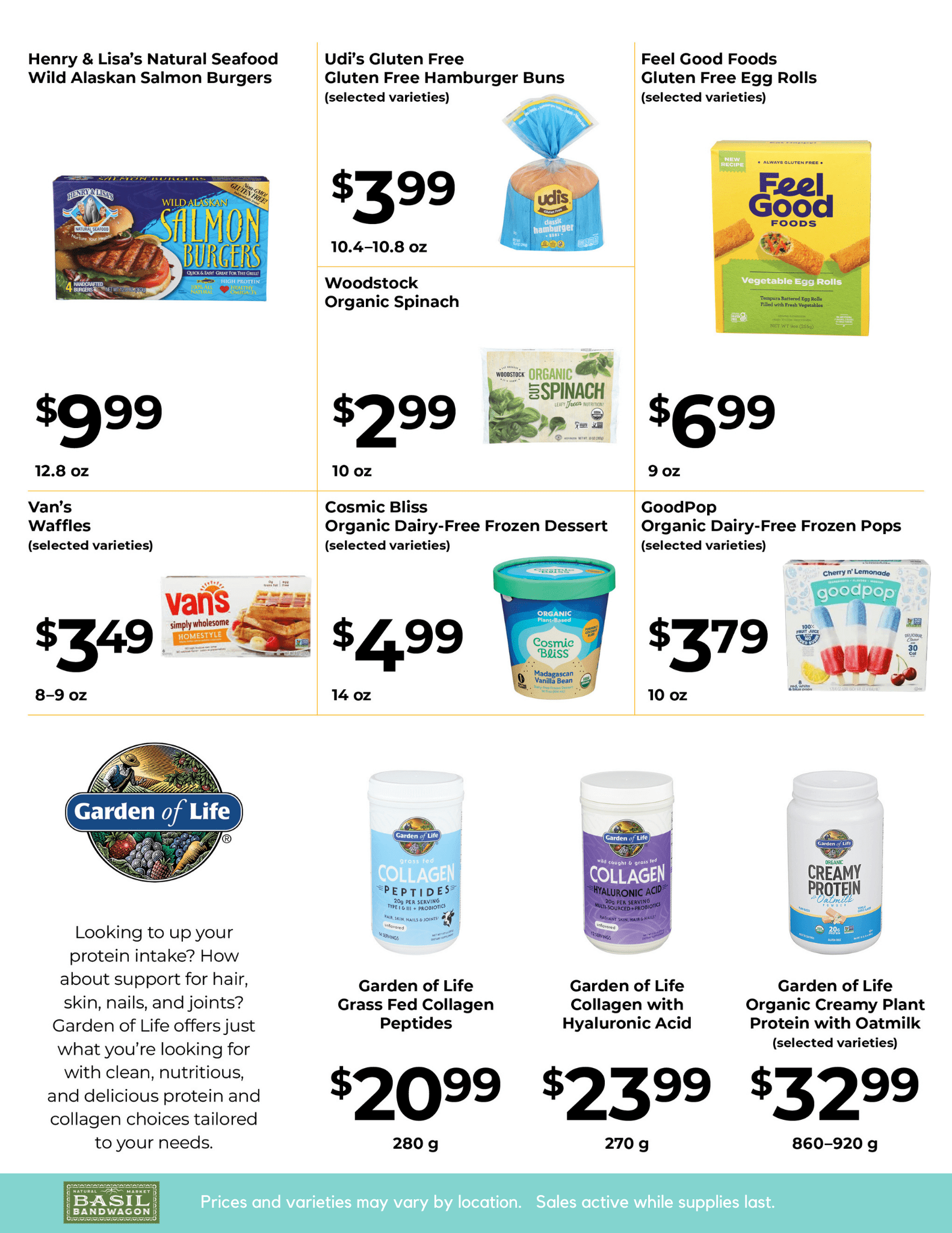 Basil Bandwagon Natural Market Monthly Sales Flyer
