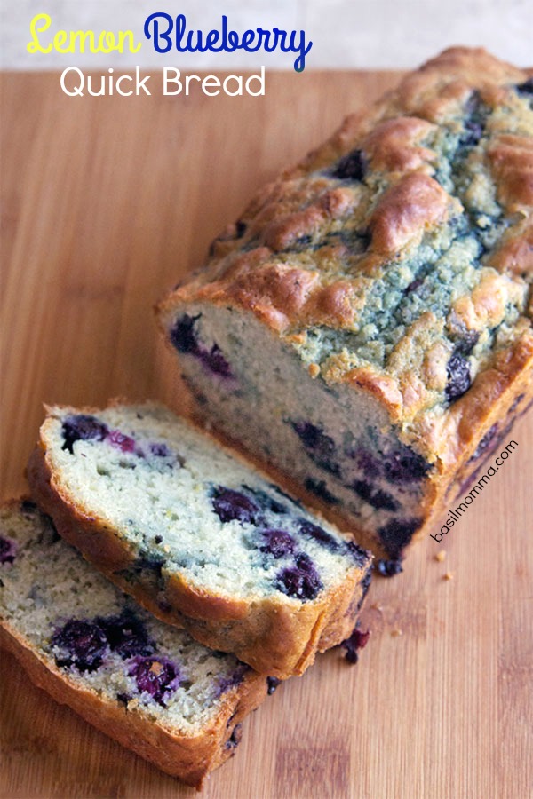 Lemon Blueberry Quick Bread Basilmomma