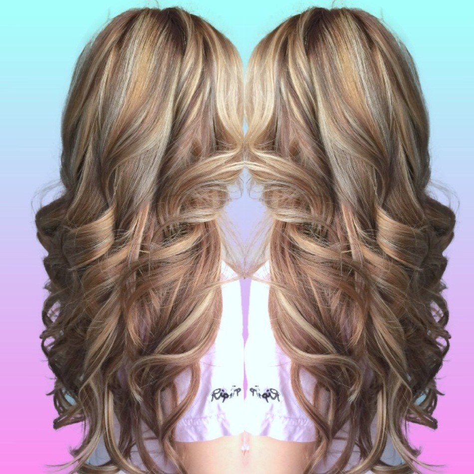 High & low light & hair extensions Basin Street Hair Salon Newport Beach