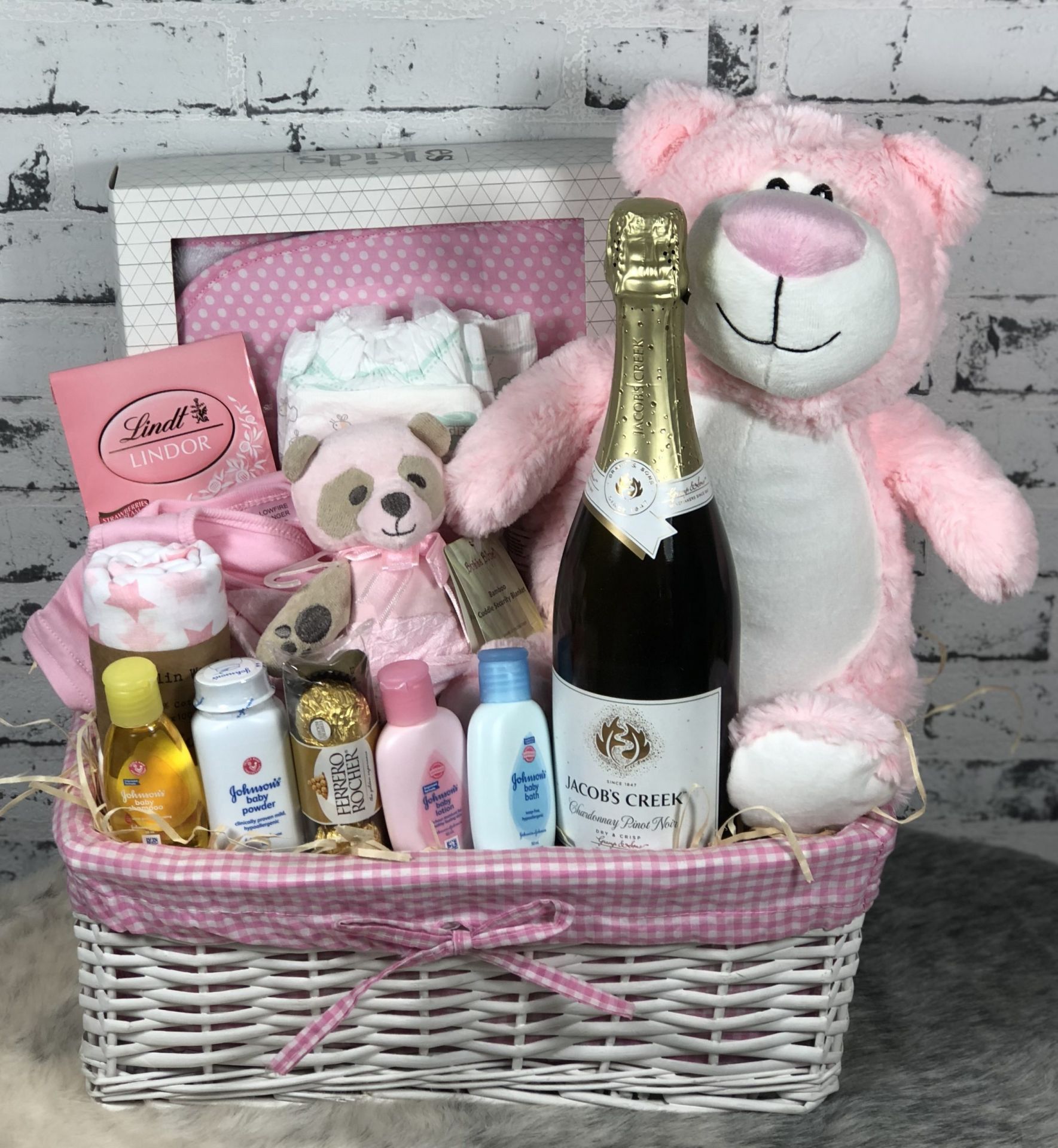 Bountiful Baby Gift Basket Pink