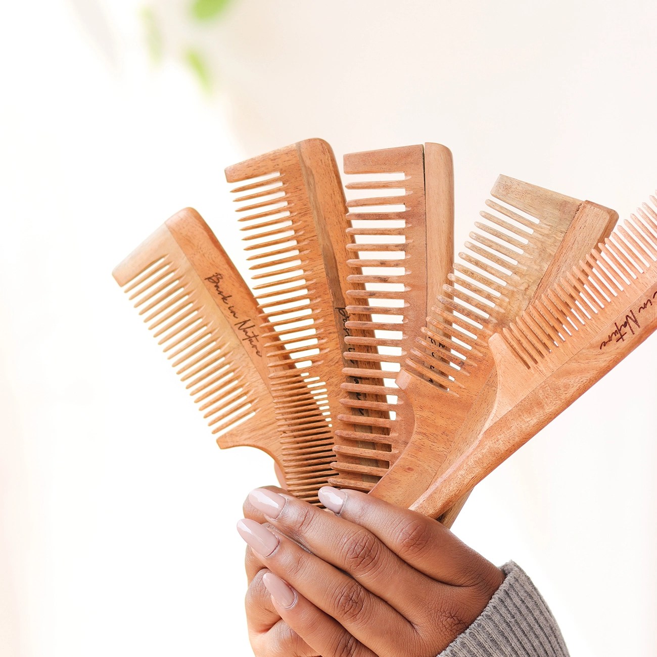 Neem Wood Comb Combo Bask in Nature