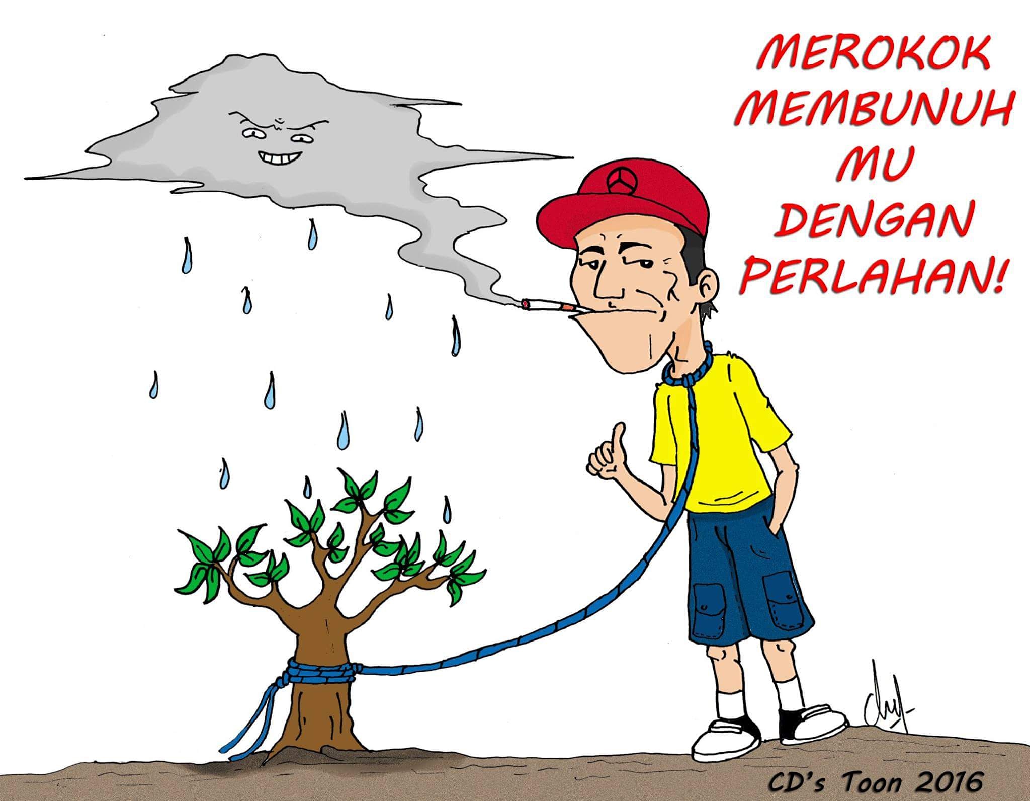 Karikatur Orang Merokok