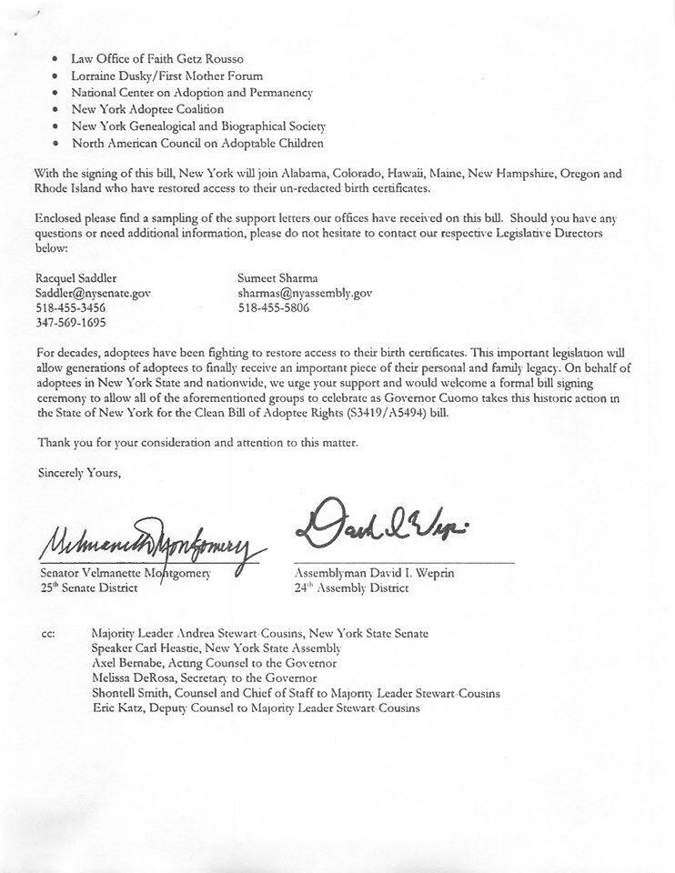 Montgomery/Weprin Letter to Andew Cuomo regarding A5494/HB3419