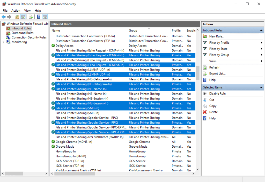 Modifying the Scope of Windows Firewall Rules to Allow Connections Only