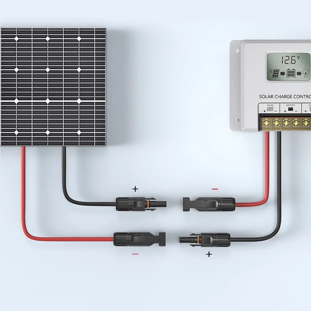 Solar Panel Extension Cable Connectors bateriapower