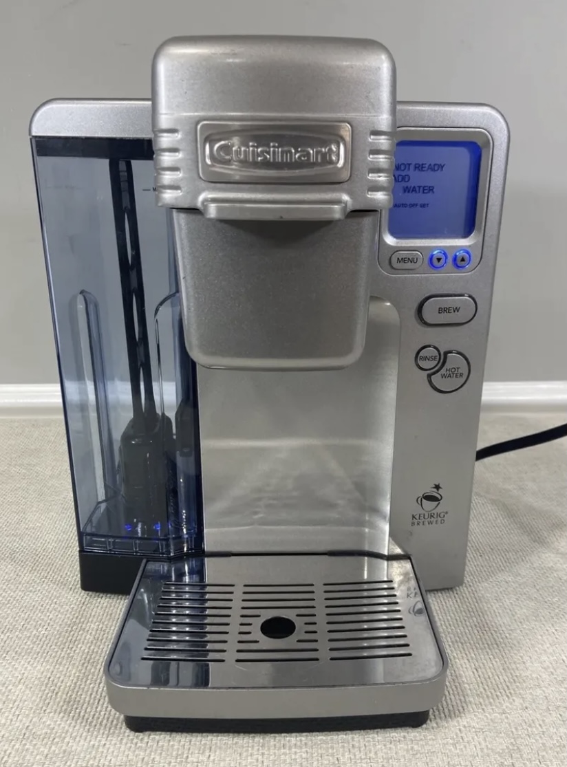 REDUCED from 100 to 75 Cuisinart single serve coffee maker Model