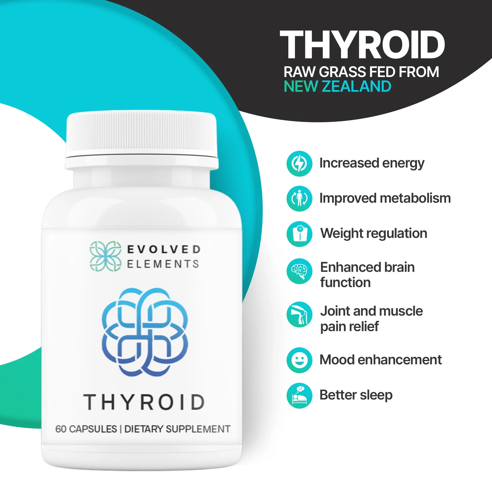 Thyroid Grass Fed Bovine Thyroid from New Zealand Natural Thyroid