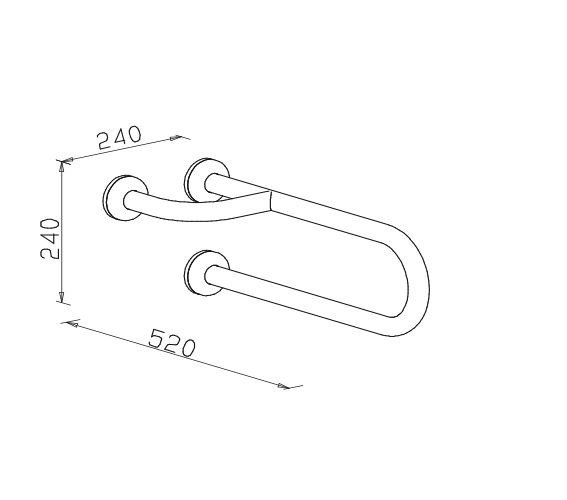 D220941 WHITE BATH HANDLE BathLine
