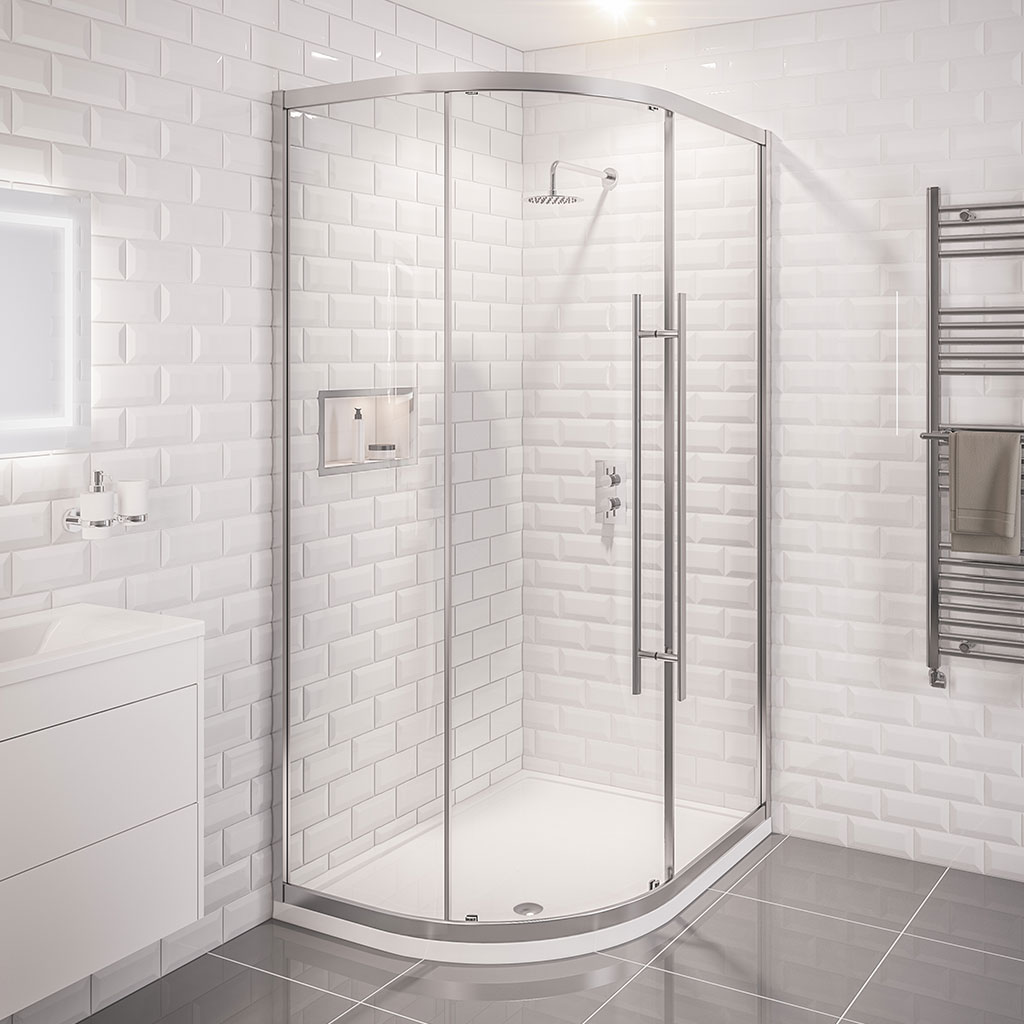 Vantage 2000 1300 x 760 Offset Quadrant Shower Enclosure Bathroom Deal