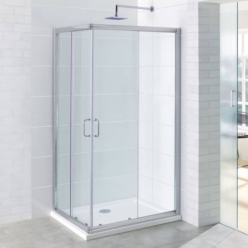 Vantage 2000 Matt Black 800 x 800 Corner Entry Shower Enclosure