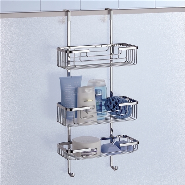 Gedy Triple Hanging Over Shower Door Basket 568413