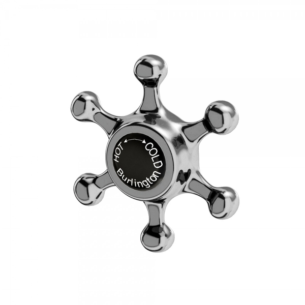 Burlington Birkenhead Valve Handle (single) Black Indices