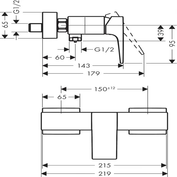 Hansgrohe Metropol Shower Mixer wall Zh.bbr (32560140)