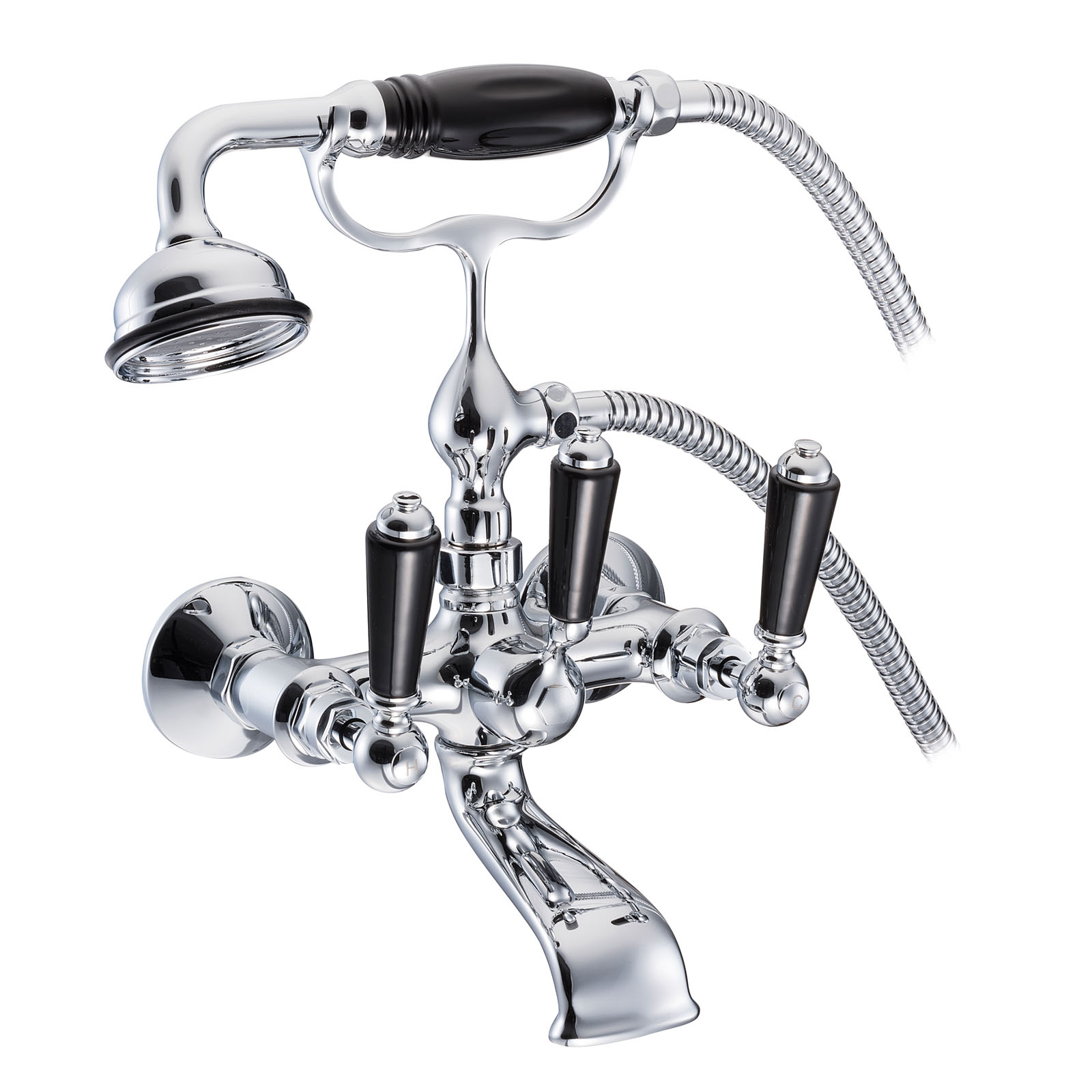 Bathrooms Etc London Wall Mounted Bath/Shower Mixer & Unions
