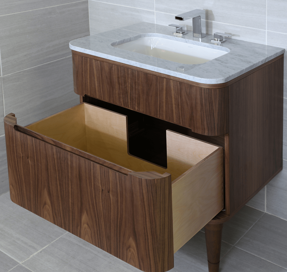 29.5" Lacava Eleganza Wall Mount Vanity Base Optional Tops, sink, legs