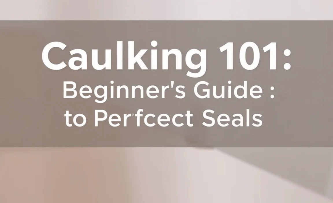 Applying Caulk Like a Pro