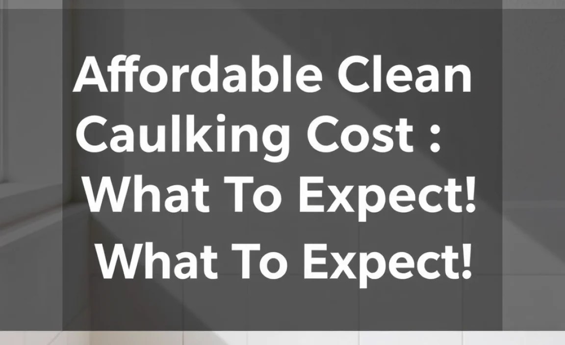 Average Cost Estimates for Clean Caulking