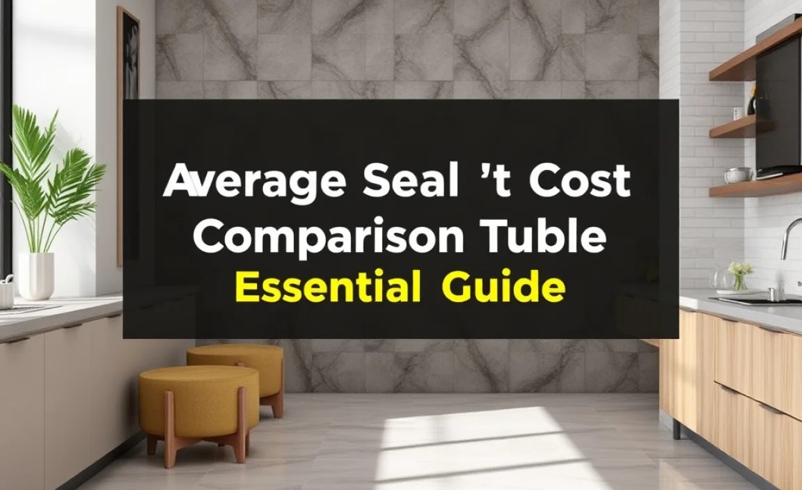 Average Seal Tile Cost Comparison Table