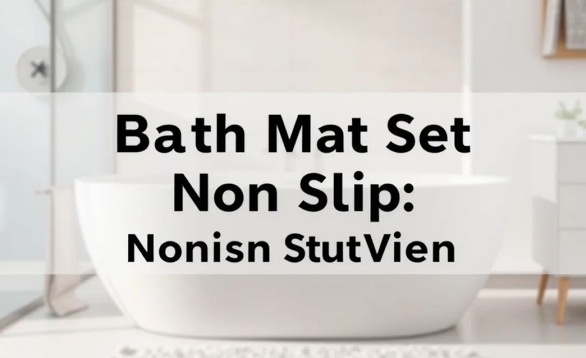 Bath Mat Set Non Slip: Genius Storage Solution