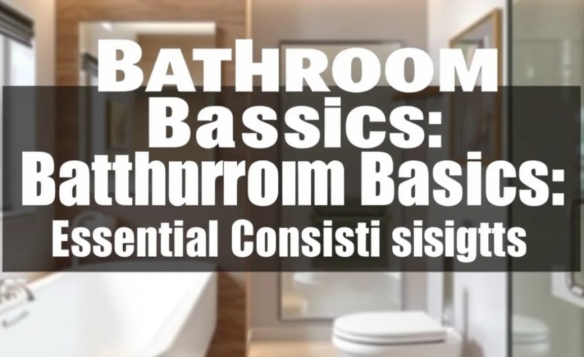 Bathroom Basics: Essential Construction Insights