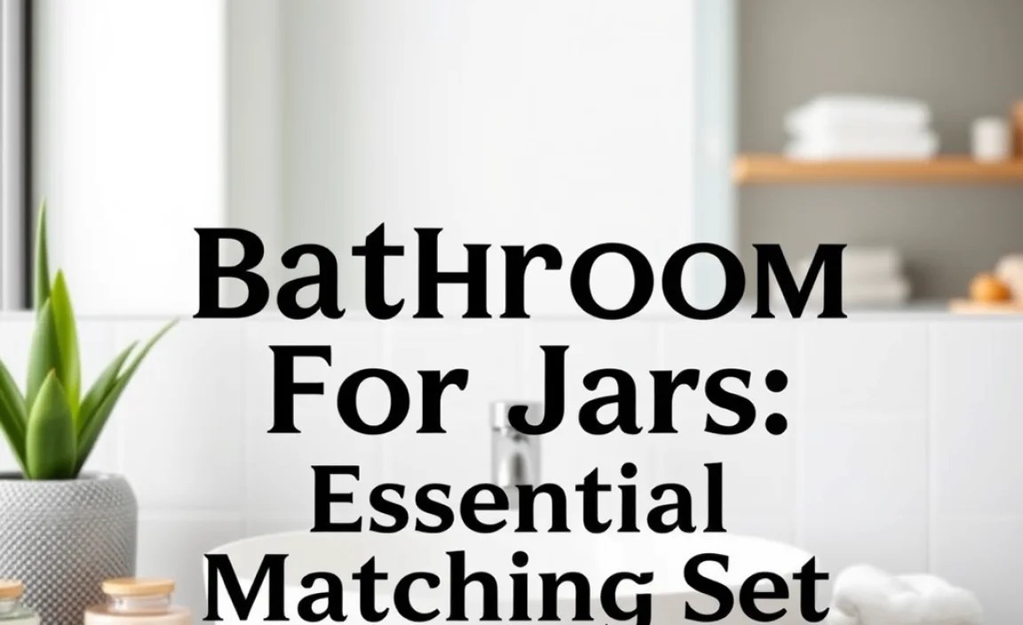 Bathroom Labels For Jars: Essential Matching Set