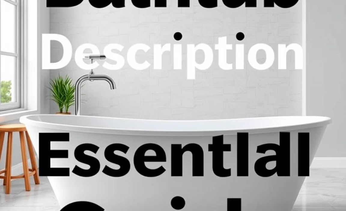 Bathtub Description For Beginners: Essential Guide