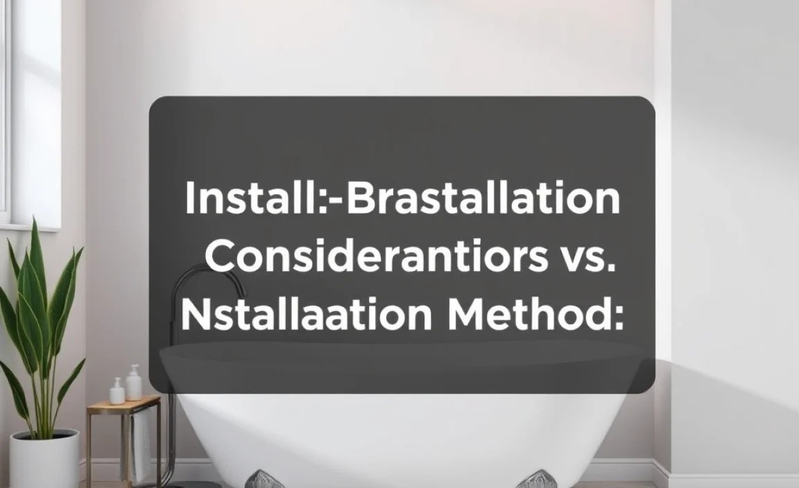 Bathtub Installation Considerations: Materials vs. Installation Method