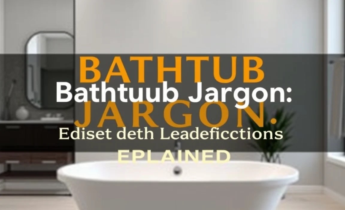 Bathtub Jargon: Essential Definitions Explained