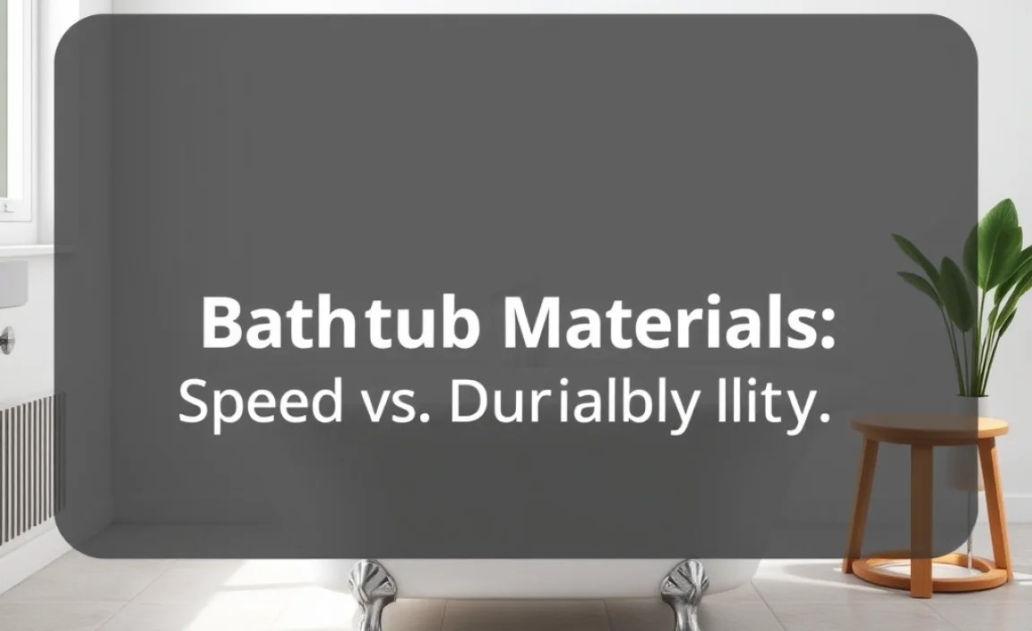 Bathtub Materials: Speed vs. Durability