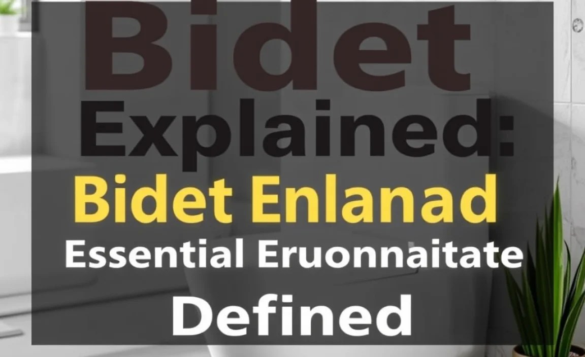 Bidet Explained: Essential Plumbing Fixture Defined