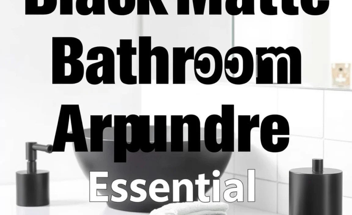 Black Matte Bathroom Accessories Bundle: Essential Style