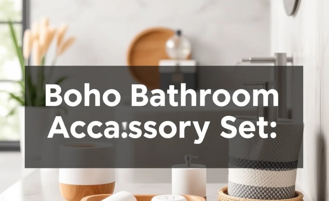 Boho Bathroom Accessory Set Bundle: Genius Essentials