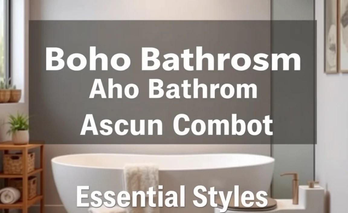 Boho Bathroom Accessory Set Decor Combo: Essential Styles