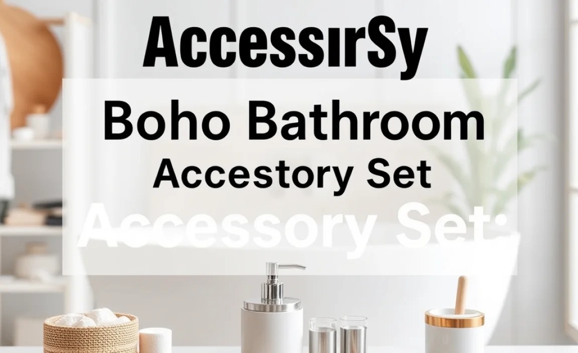 Boho Bathroom Accessory Set: Essential Storage