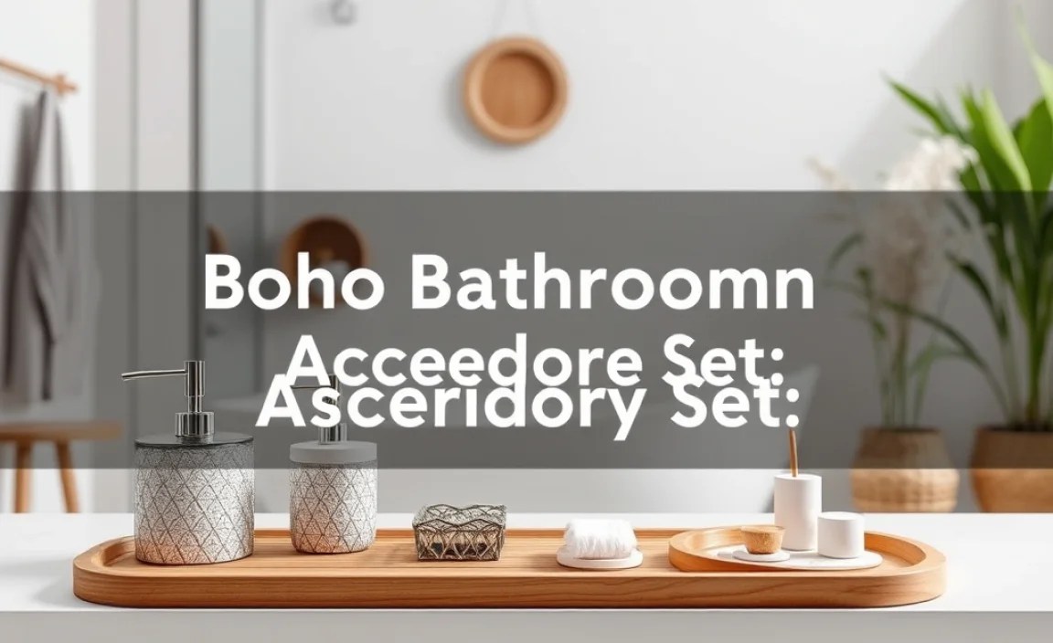 Boho Bathroom Accessory Set: Essential Style