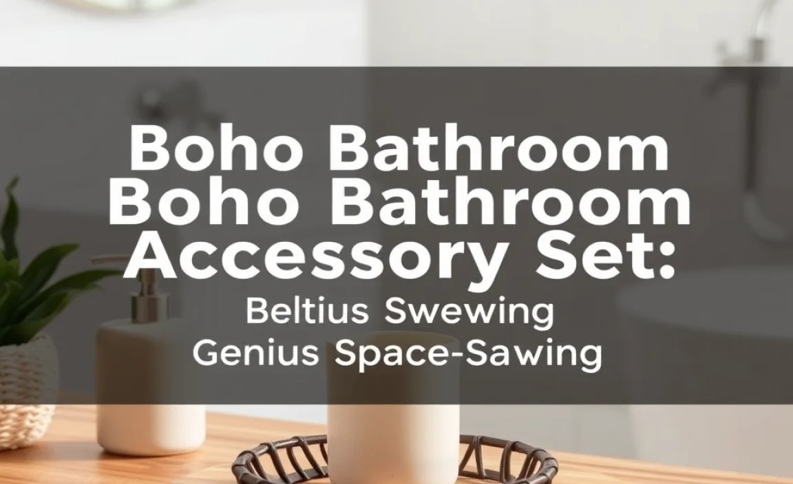 Boho Bathroom Accessory Set: Genius Space-Saving