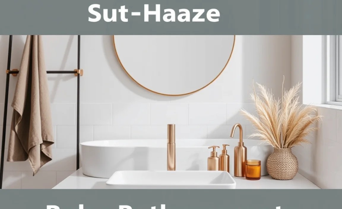 Boho Bathroom Accessory Set Ideas Table