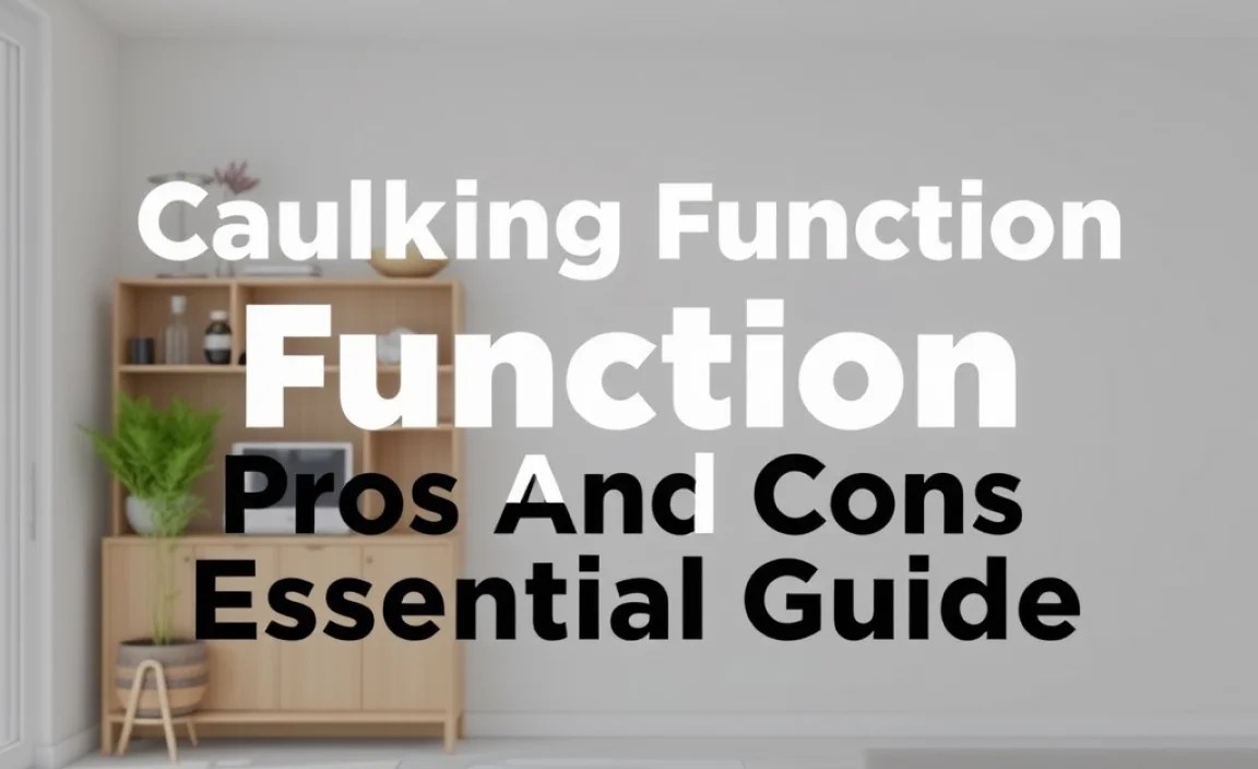 Caulking Function Pros And Cons: Essential Guide