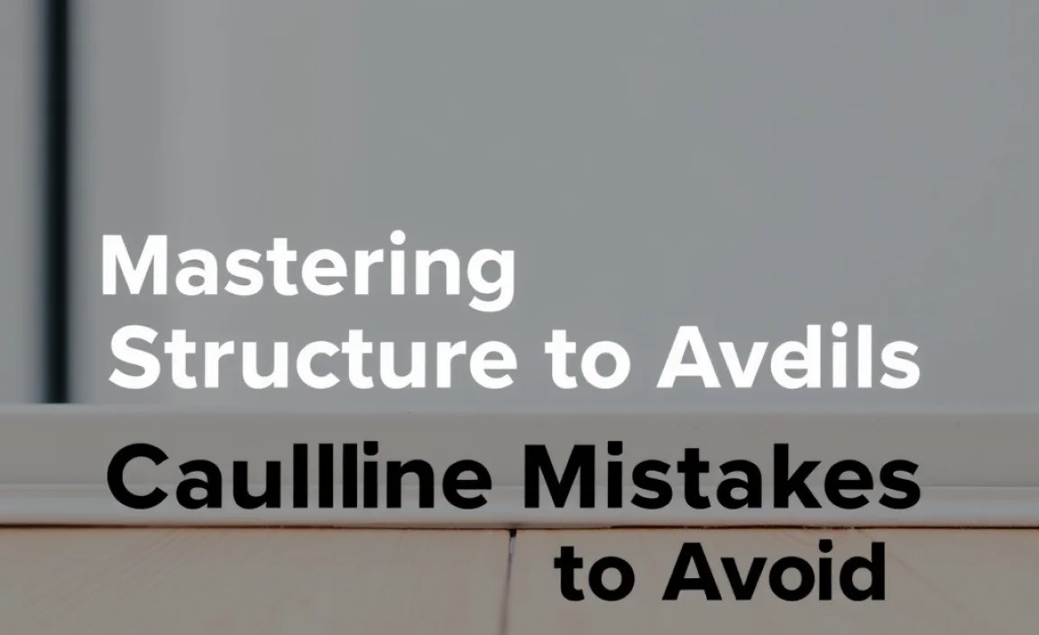Caulking Mistakes to Avoid