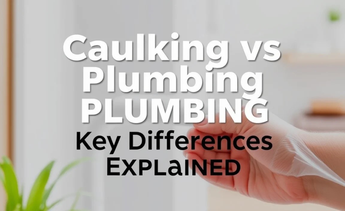 Caulking vs Plumbing: Key Differences Explained