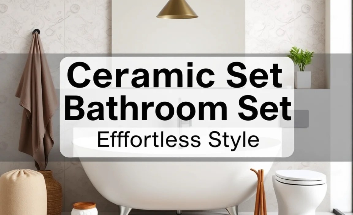 Ceramic Bathroom Set Trendy: Effortless Style
